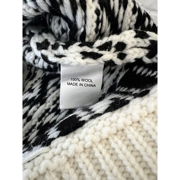 Tuckernuck NEW Charcoal and Cream Fair Isle Sandwick Pullover Sweater Size S - Picture 9 of 9